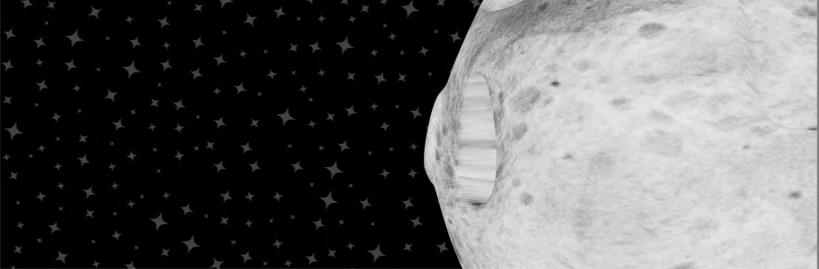 Original wide CosmixBrew moon advertisement with Hard Soda That Takes You Away headline
