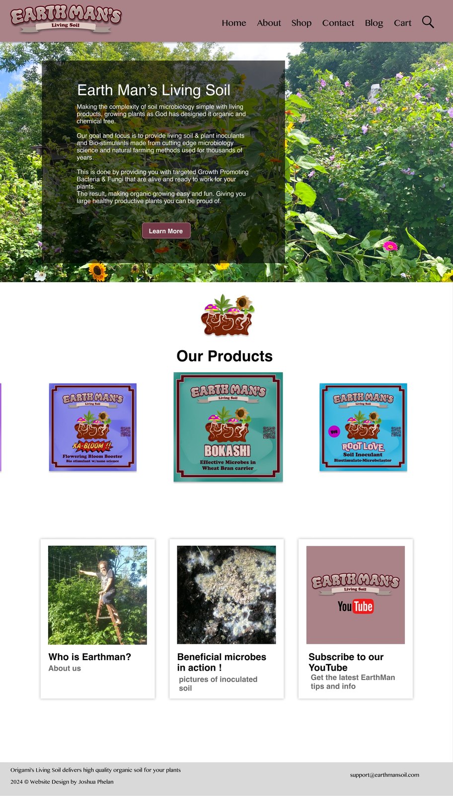 EarthMan website preview